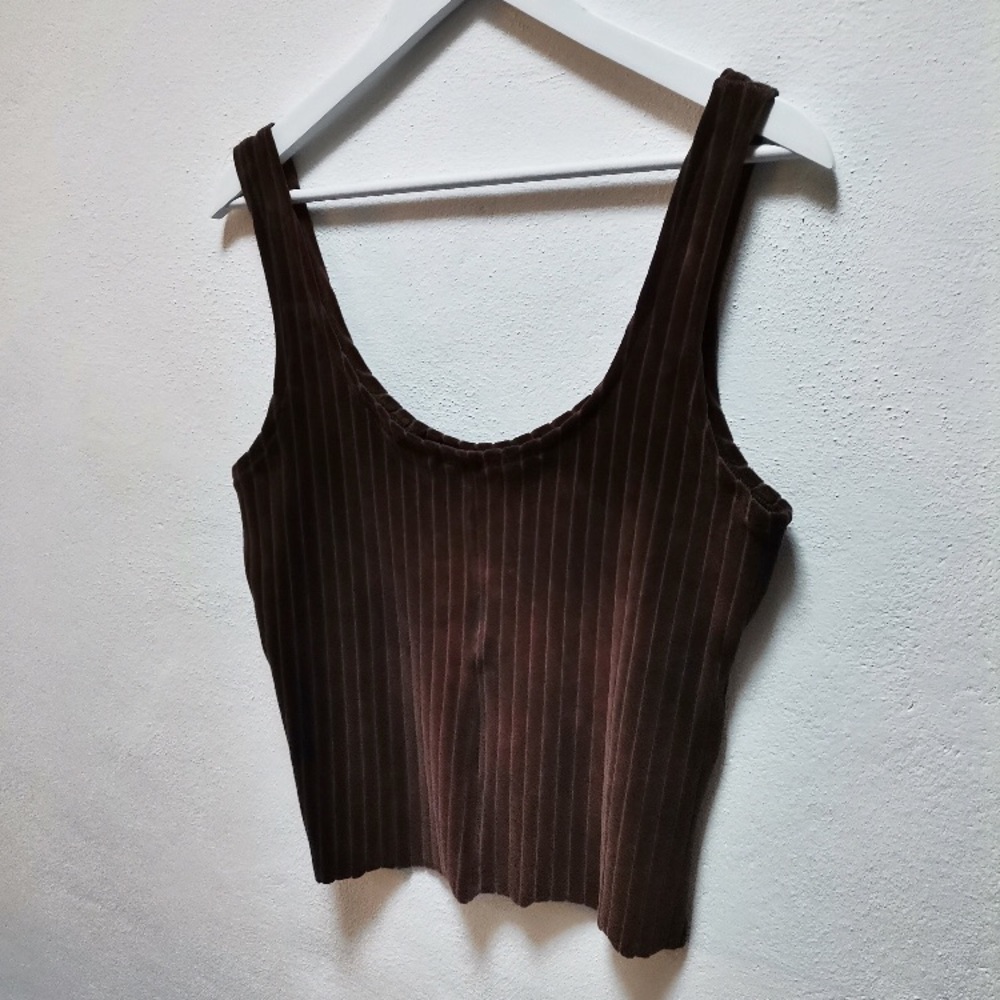 Make an offer! Dark Wilds organic cotton brown tank top